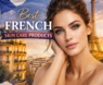 Beauty model featured image for best French skin care products article
